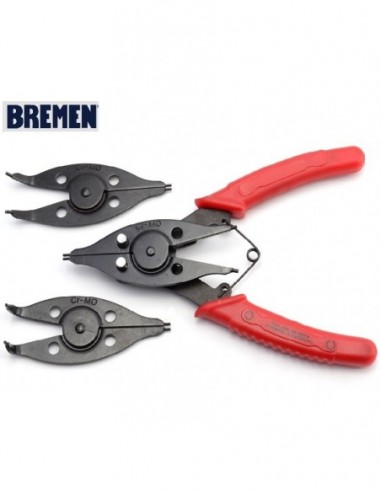 Pinza  Seeger  Con  4  Puntas  Intercambiables    " Bremen "   Cr Mol    Tuv Gs 