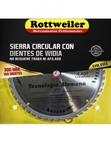 Sierra   Circular  300 Mm  X  100  Dientes  D. Wi. " Rottweiler "