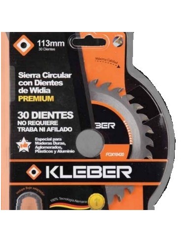 Sierra   Circular  113 Mm  X   40  Dientes  D. Wi. " Kleber "