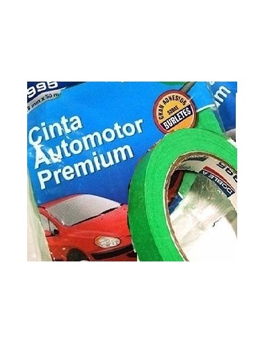 Cinta De Papel  P/ Automotor   Premiun  Verde   18  *  40 Mts  " Doble A "   - Ind. Arg. -  " Aa "