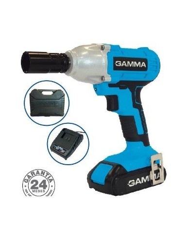 Llave   De    Impacto  1/2"  Inalambrica * Ion Litio    Brushless " Gamma " Con 2 Bat Y Cargador Incluidos