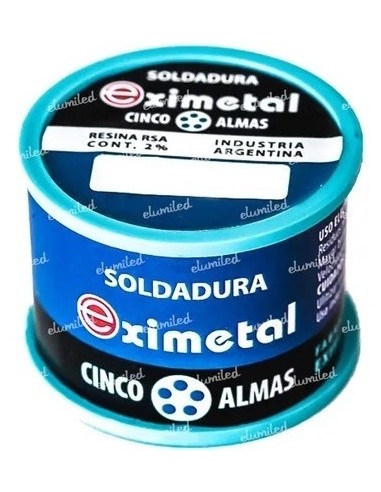 Estaño  Al  50 %  Alambre  Bobina  1,60 Mm  *   1/4 Kgr. "eximetal"