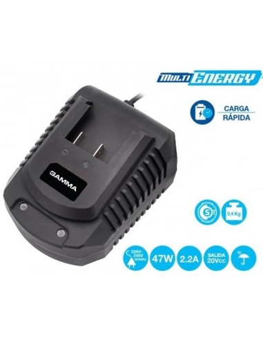 Cargador    Para  Baterias  * Ion Litio 20 V /2000 Mah  47 W    * Gamma  Multi Energy - No Incluye  Batería.