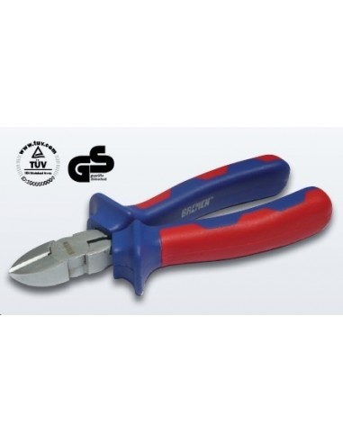 Alicate  Corte Oblicuo  Profesional   6"    " Bremen "   1000 V Tuv Gs  *  Azul Y Roja