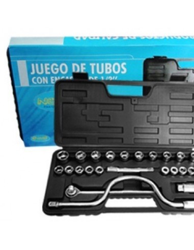 Bocallave  Tubos En Juego C/encastre De 1/2" X 25 Pzs."neon" - Bison Bb2522