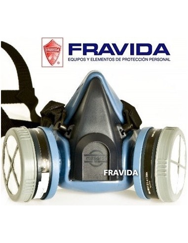 Semimascara " Fravida "  Masprot Supreme P/ 2 Filtros A Rosca  C/normas Niosh M 1.2 ( No Incluye Los Filtros )