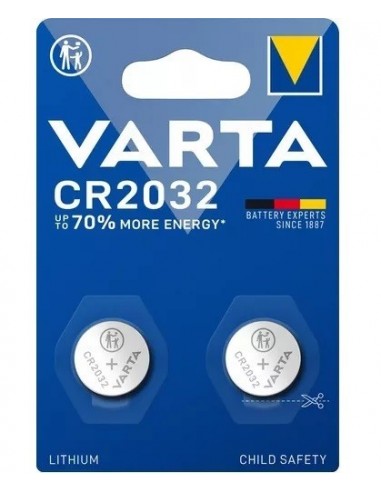 Pilas    * Boton   Cr 2032  Bl * 2 Unid.   " Varta * Litio  "         - Made In Germany -   