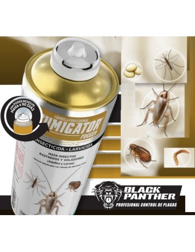 Insecticida      Fumigeno Aerosol  " Fumigator Fogger  "  410 Ml /248 Gr  " Black Panther - Ultra "