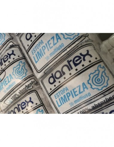 Estopa  Blanca    Limpieza  " Regular "     Bolsa   300 Gr.    " Dan - Tex "