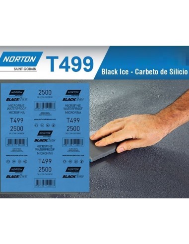 Lija  Al  Agua  " Norton " Gr. 2000  * Blackice  "t499 "  - Carburo De Silicio