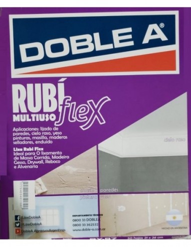 Lija  Para   Madera  " Doble A "      180 / 220   *  Extra  Fina        " Rubi "