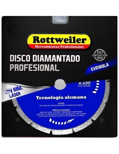 Disco  Diamantado   Laser     115 Mm   " Rottweiler "