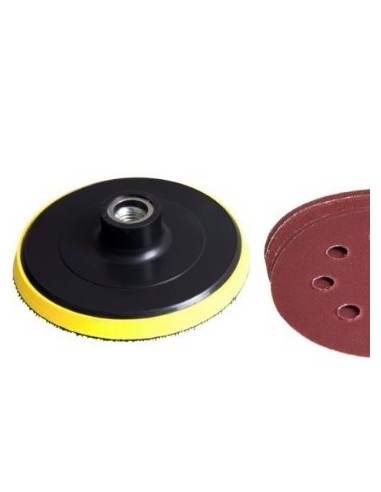 Disco   De  Sistema  Velcro  115 Mm  C/ Rosca M14  P/ Amoladora Ang   " "