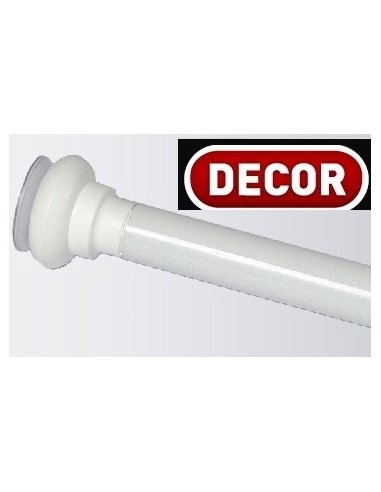 Caño  Para  Cortina  De  Baño   De 0,90  A  1,3  Mts     Blanco Premiun  " Decor "