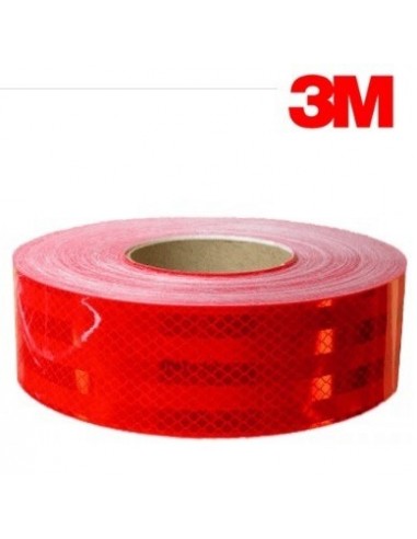 Cinta   * Reflectiva    Perimetral * Roja      7,5 Cm * P/mts    " 3 M "       ( 43535 ) ( Rollo X 45,7 Mts )