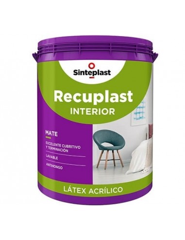 Latex   Clase " A + "      Interior     Mate            1 Lts    " Recuplast "     * " Sinteplast "  * Blanco 