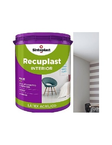 Latex   Clase " A + "      Interior     Mate            4 Lts    " Recuplast "     * " Sinteplast "  * Blanco 