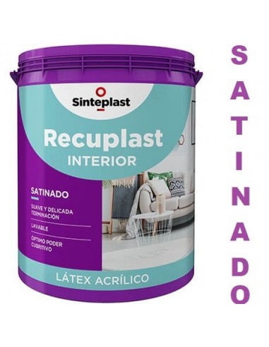 Latex   Clase " A + "      Interior    Satinado   20 Lts    " Recuplast "     * " Sinteplast "  * Blanco 