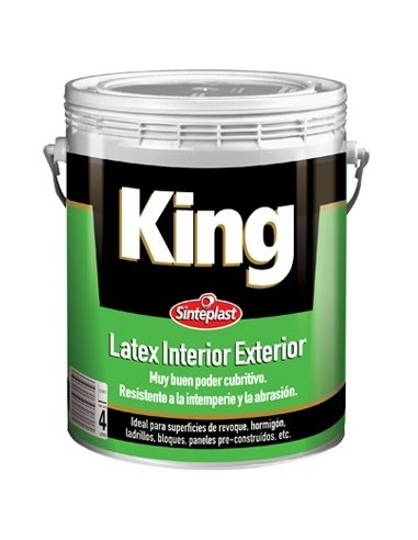 Latex   Clase  "  C "   Exterior - Interior      "  King "         4 Lts    " Sinteplast "  * Blanco