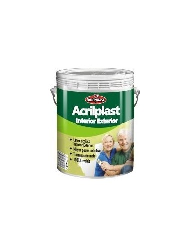 Latex   Clase " A "     Exterior - Interior     "   Acrilplast "      4 Lts    " Sinteplast "  * Blanco