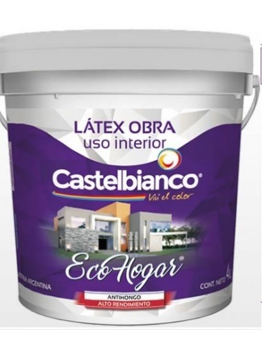 Latex   Clase  "  C "   Exterior -  Interior     "  Obra  Prof. "   20 Lts    "  Castelbianco "   -  * Blanco   