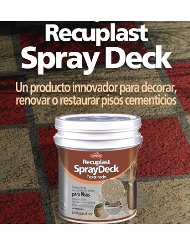 Pisos  Revestimiento  " Spray Deck "   25  Kgr  Color  " Blanco "   Recuplast   Sinteplast