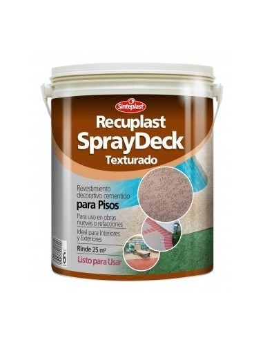 Pisos  Revestimiento  " Spray Deck "   25  Kgr  Color  " Rojo "   Recuplast   Sinteplast