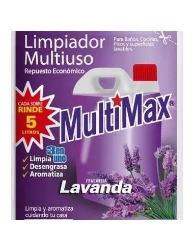 Desodorante  Desinfectante Limpiador  Lavanda    Concentrado  Liq.       * Rinde  5 Lts  * Multimax