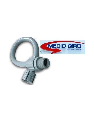 Flexible    Plastico  C/ Conexiones  1/2 X 20 Cm.  " Medio Giro"··