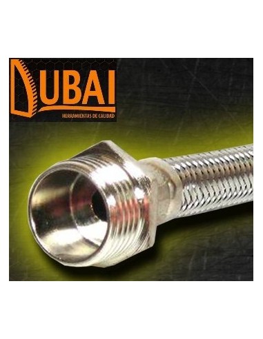 Flexible  Mallado  Metalico  C/ Conexiones  1/2 * 50 Cm.   " Dubai " 