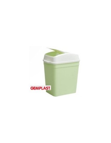 Cesto  De  Residuos    8  Lts    Tapa  Vaiven   17 * 25,5 * 30 " Gemplast "