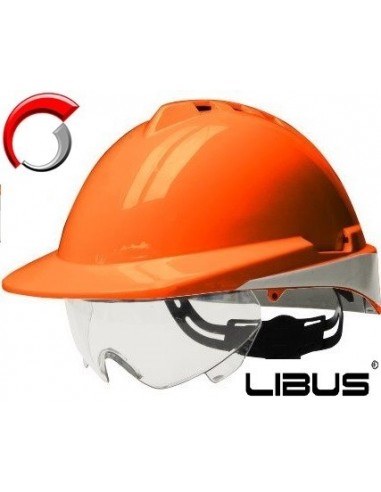 Casco  " Libus "  Milenium  Class  Naranja  -    Con Arnes -- * Iram 3620 Tipo 1-clase B