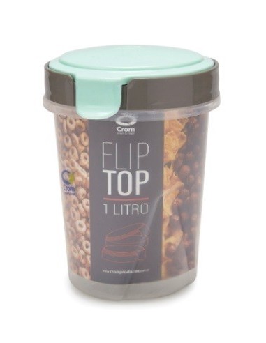 Frasco   Tarro  Pvc   Tapa   Flip Top       1000 Ml      * Crom