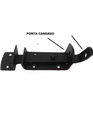 Pasador  Colonial   Chato  Base C/ Portacandado     * Ne     32 * 3 * 70   Largo 100 Mm   " Fabherr " ( Anc  X Esp X Largo ) 