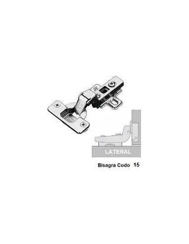 Bisagra      Codo / Cazoleta   26 Mm  Chica   Codo 15      P/ Muebles    C15h2