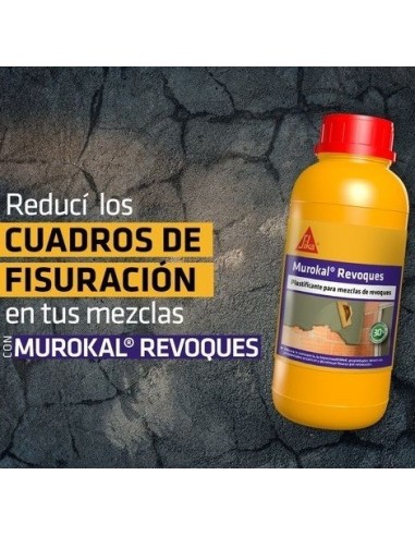 Sika   Murokal   Aditivo  * Reemplazo De  Cal   1 Lts     * Aditivo Plastificante Para Revoques Y Mezclas 1 Bsa Cemento 100 C