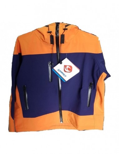 Campera * Softshell   Naranja Y Azul     M    C/ Capucha   " Yard "  Ind. Arg. 