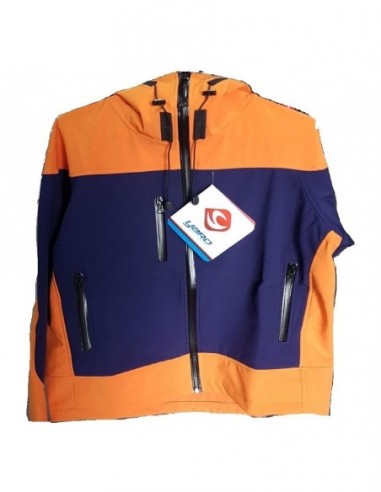 Campera * Softshell   Naranja Y Azul    Xxl  C/ Capucha   " Yard "  Ind. Arg. 