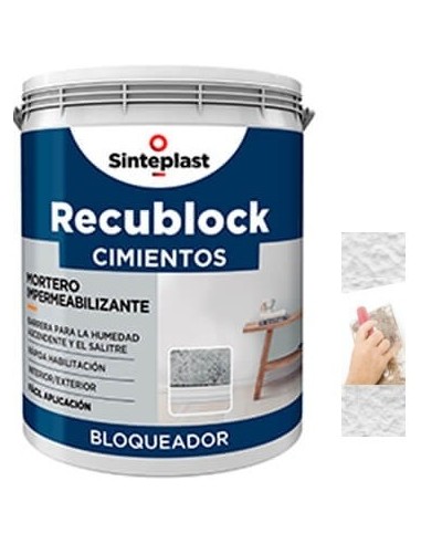 Anti-humedad    Cimientos  " Recublock "   5 Kgs   Barrera Humedad Acendente    " Sinteplast "