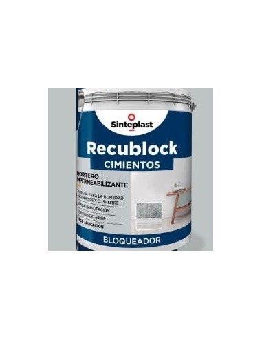 Anti-humedad    Cimientos  " Recublock " 12 Kgs   Barrera Humedad Acendente    " Sinteplast "