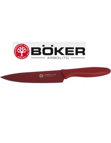 Cuchillo    Rojo      " Bökercut "    6"  - 15   Cm       "  Chef   "  " Boker Arbolito "  Inox - Cabo Ppl -  Ind. Arg.  Ace