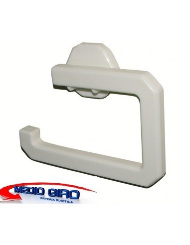 Accesorios  De  Baño    Porta  Rollo                        Plastica  Blanca   " Medio Giro "     40/302