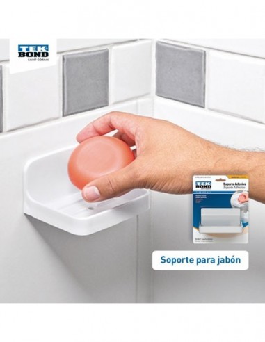 Accesorios  De  Baño    Jabonera  * Adhesivo    * Tekbond     Blanco 