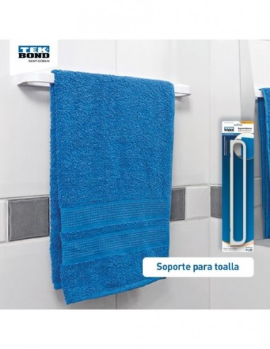 Accesorios  De  Baño    Toallero    * Adhesivo    * Tekbond     Blanco 