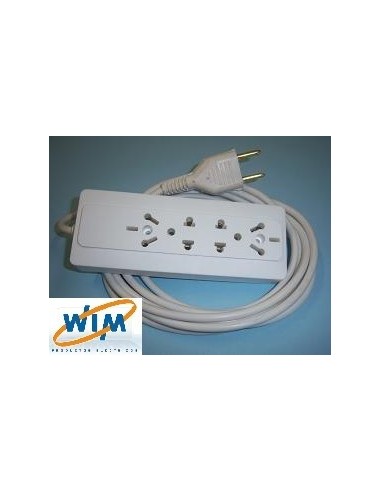 Alargador   Toma  Múltiple   4 Bocas     S/ Tecla   Con  Cable  3 Mts   " Wim "     Ind. Arg.