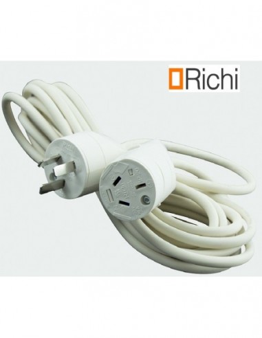 Alargador    3  Mts    Con  Fichas   3 P/ Planas  10 A   " Richi "  250 V  -  Ind. Arg.