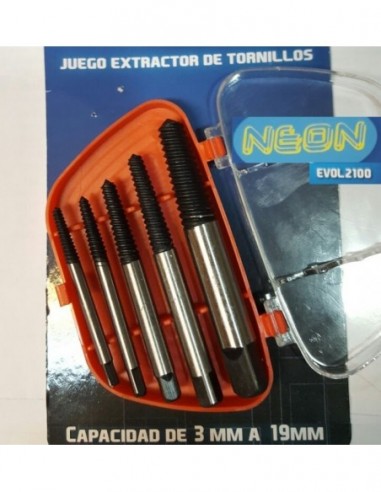 Extractor  De  Tornillos  5 Pzas. De  3 A  19 Mm  " Neon "