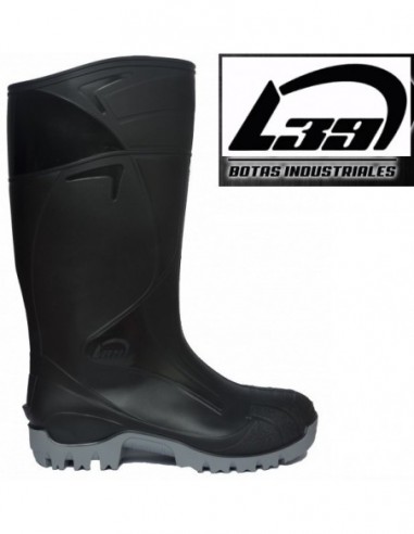 Botas  " L39 "     De    Goma   Negra    Nº 45/46             Ind. Arg.