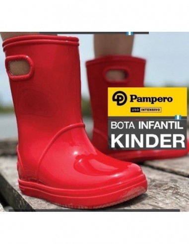 Botas  " Pampero "   Kinder  Rojo           Nº 31 / 32      " Pampero  "      Ind. Arg.