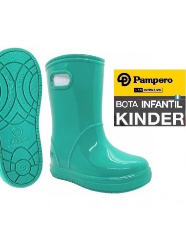 Botas  " Pampero "   Kinder  Verde         Nº 27 / 28      " Pampero  "      Ind. Arg.